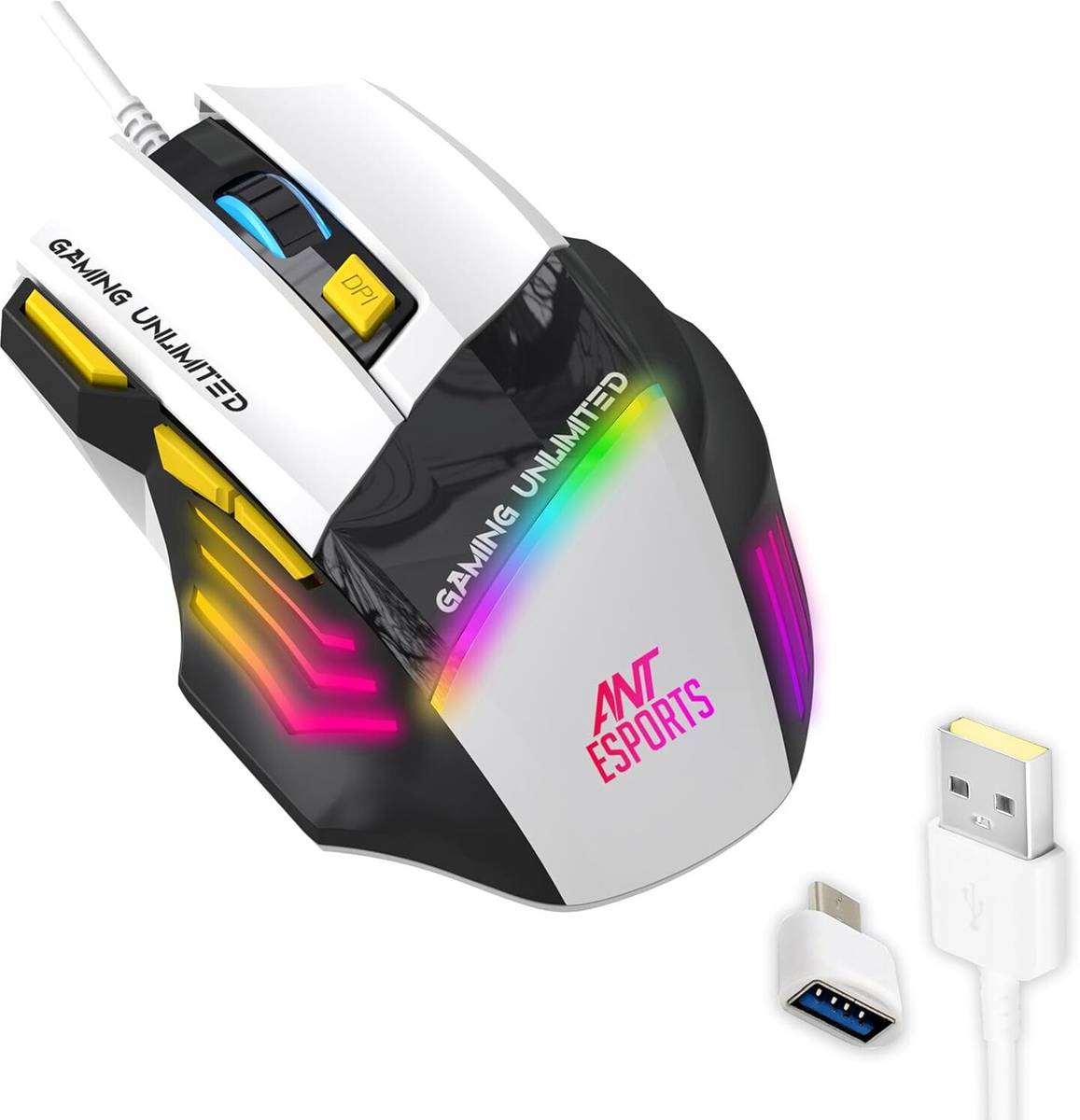 Ant Esports GM100 Wired Ergonomic Optical Gaming Mouse
