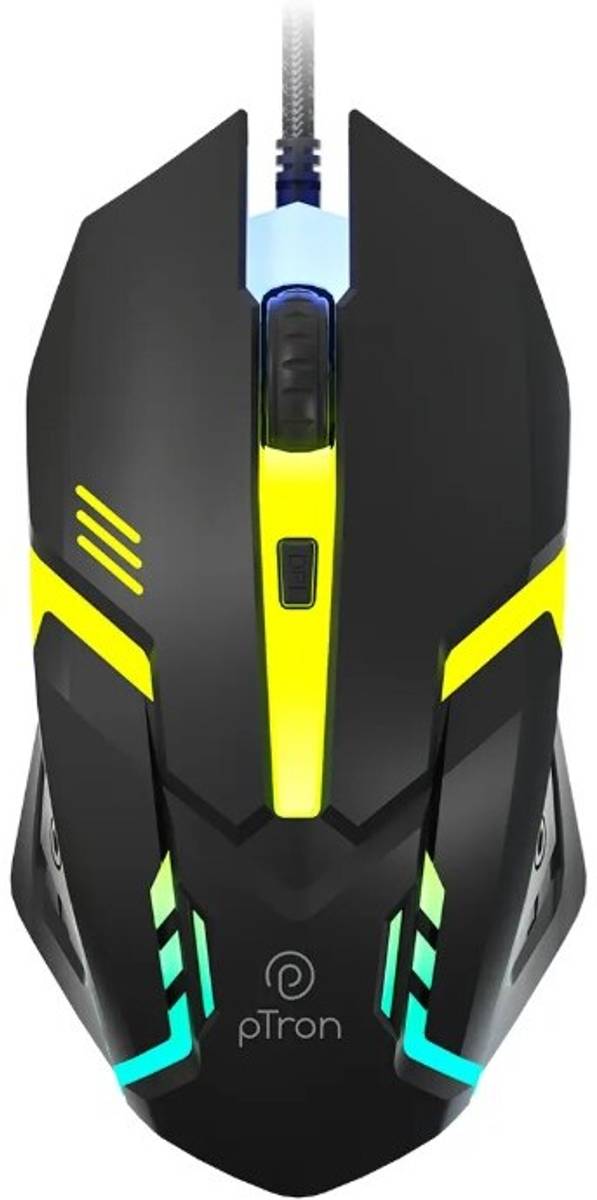 Flick M12 Wired Ambidextrous Optical Mouse w/ DPI Switch, Plug & Play, 4 Buttons