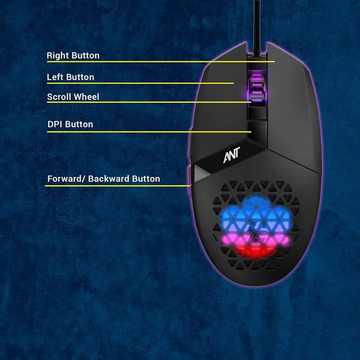Ant Ghost10 Wired Ambidextrous Optical Gaming Mouse — photo 5