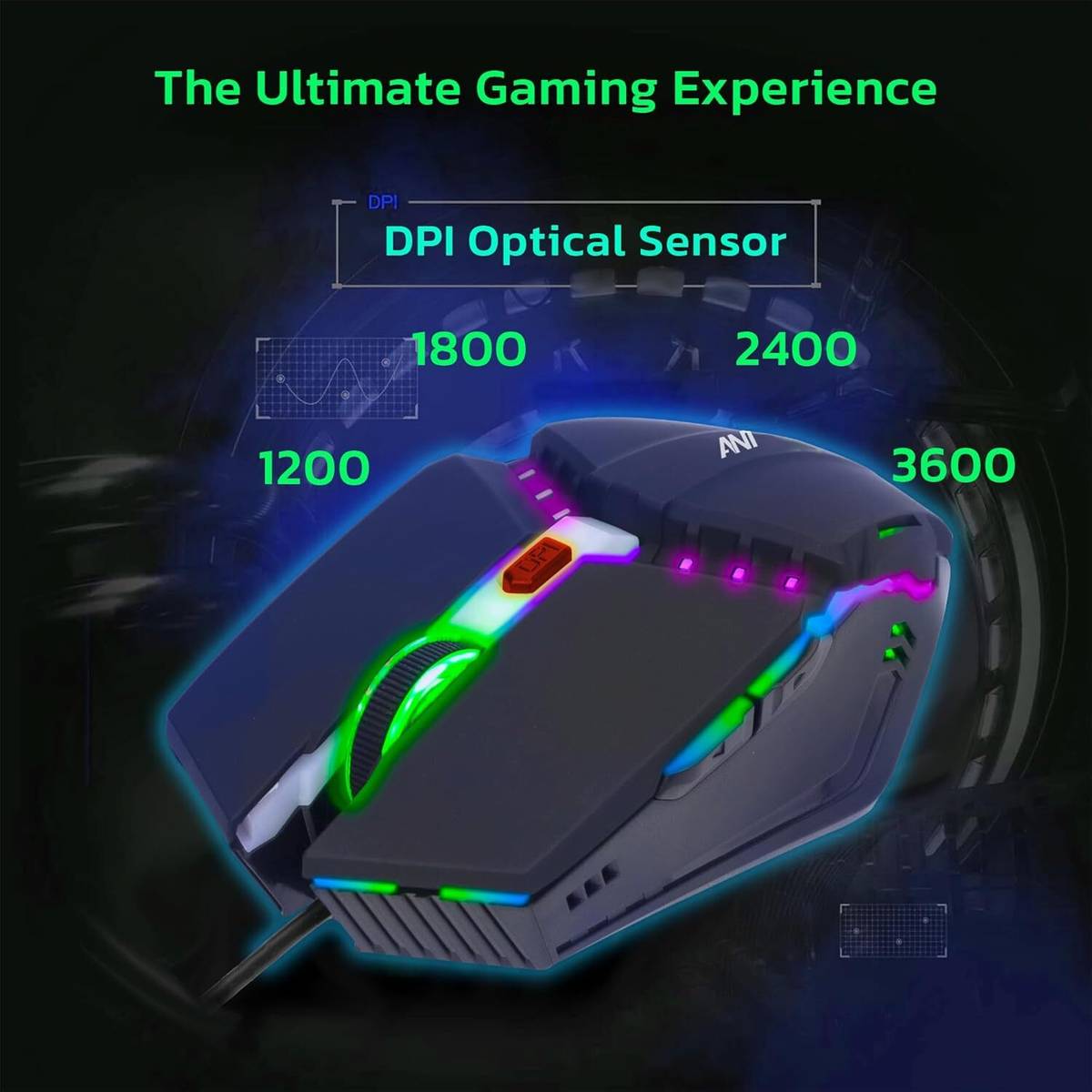 Ant Ghost20 Wired Ambidextrous Optical Gaming Mouse — photo 2