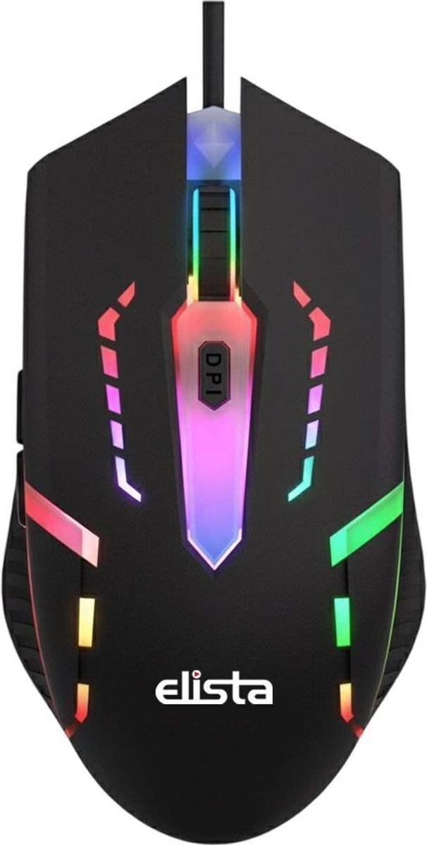 ELS WM504 ( RGB Mouse) DPI upto 1200 Wired Ambidextrous Optical Mouse