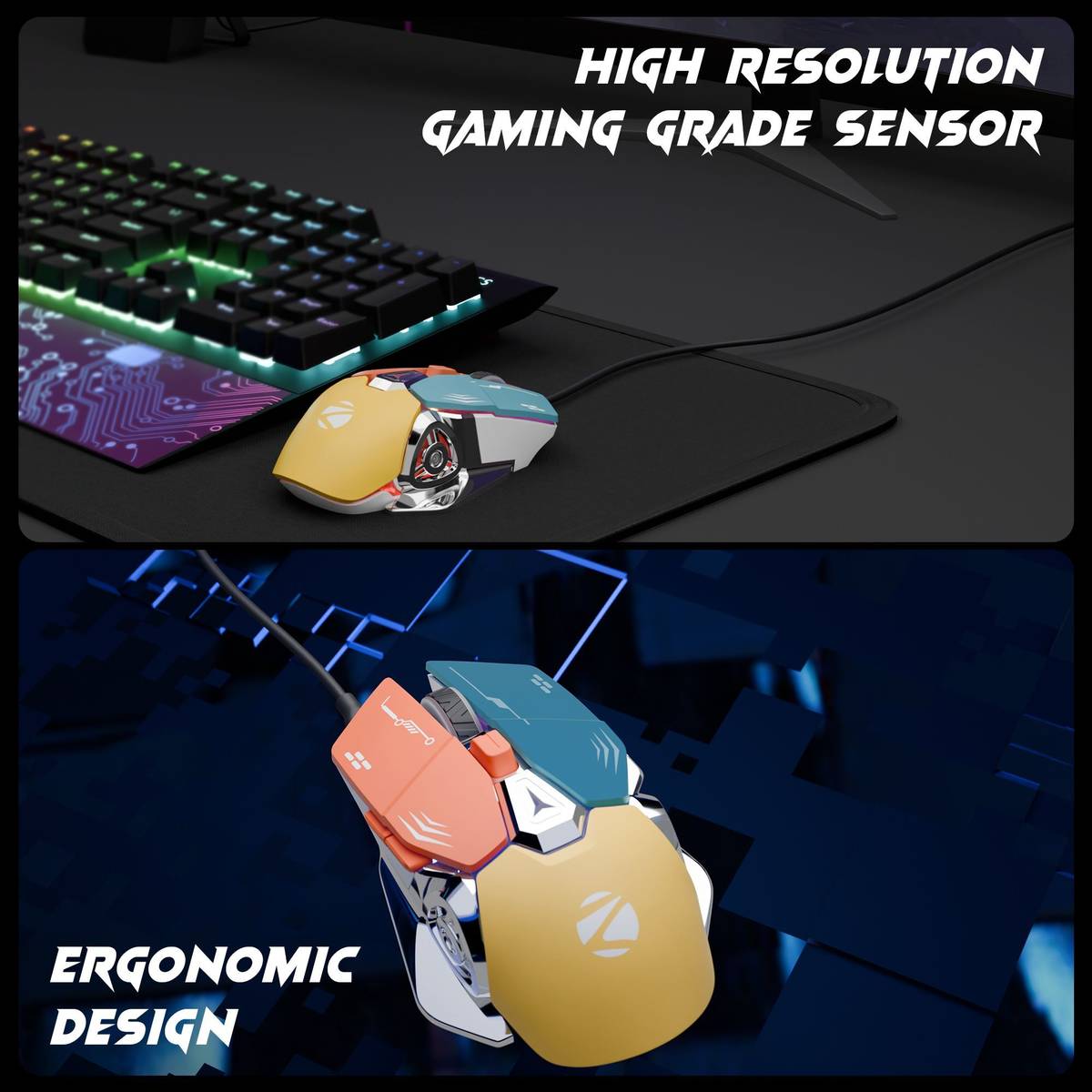 ZEBRONICS Zeb-Transformer M Plus Wired Ergonomic Mechanical  Gaming Mouse — photo 4