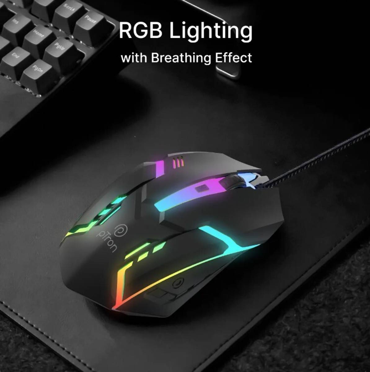 Flick M12 Wired Ambidextrous Optical Mouse w/ DPI Switch, Plug & Play, 4 Buttons — photo 3