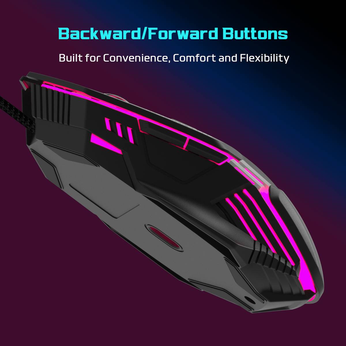 EVOFOX Spectre Wired Ambidextrous Optical  Gaming Mouse 3600 DPI Gaming Sensor and 7 Colours Rainbow Lighting — photo 3