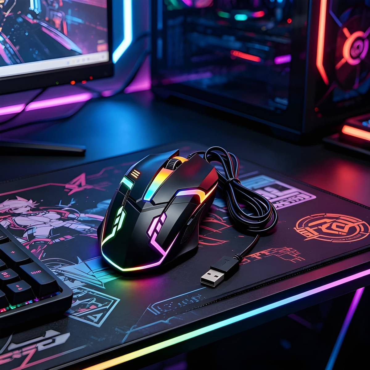 HMDMART HMD RGB Gaming Mouse32 Wired Ambidextrous Optical Gaming Mouse — photo 3