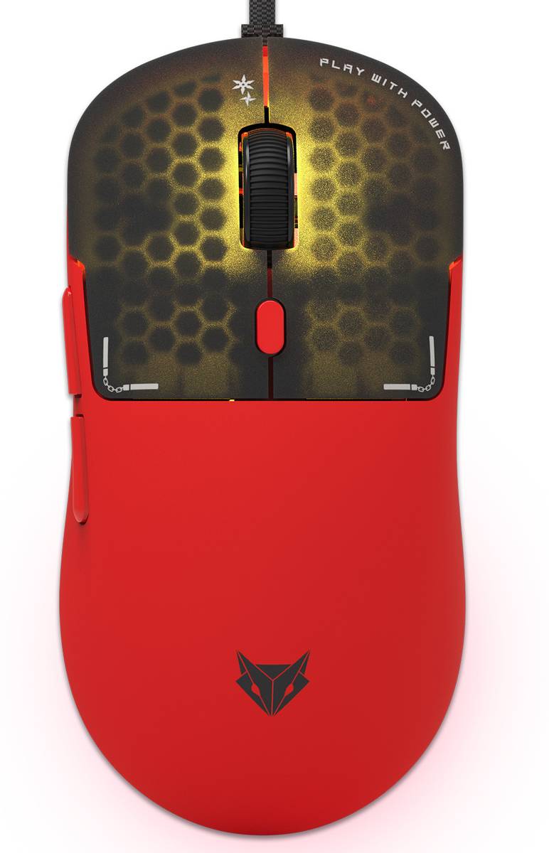 EVOFOX Phantom Air Wired Ambidextrous Optical Gaming Mouse Programmable Ultra Light Weight RGB lighting
