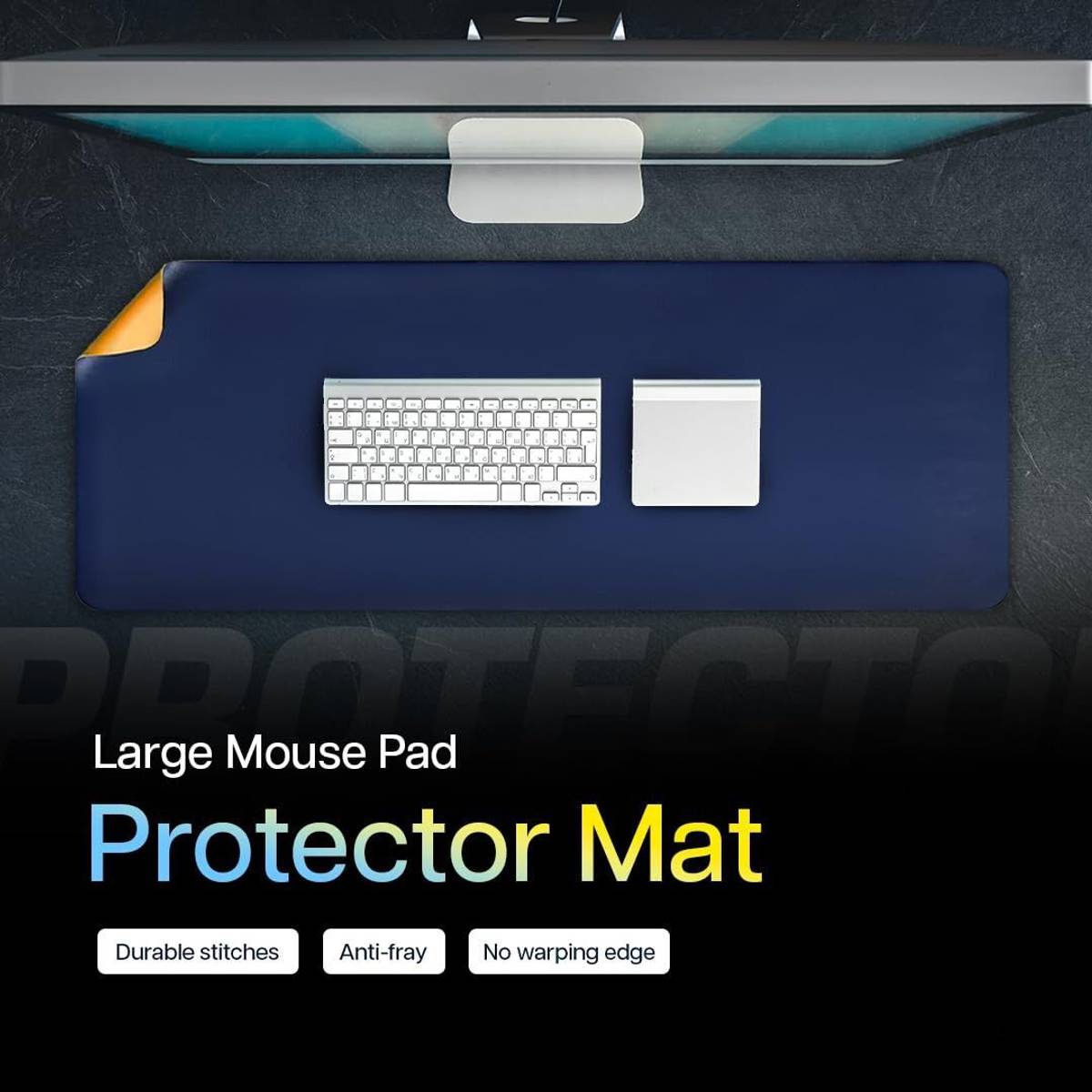Dyazo Plus Vegan PU Leather Large Desk Mat Water Resistant for Work/Office/Gaming Non Slip Base Dual Sided Mousepad — photo 5