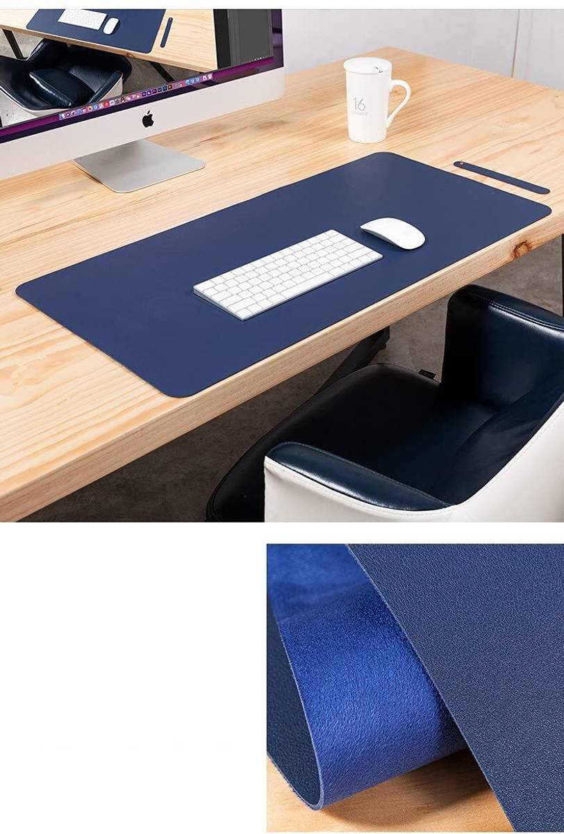 SYGA Desk Pad Protector Waterproof PU Desk Mat for Office & Home Non Slip Base Dual Sided Mousepad — photo 3