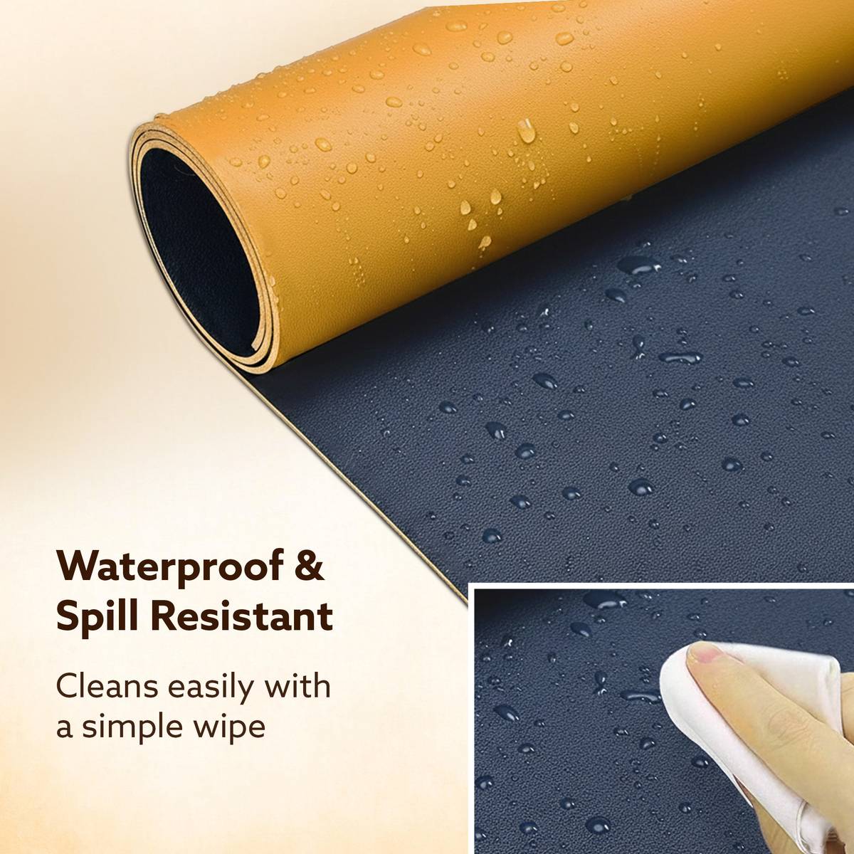 Premium Reversible Desk Mat 90×45cm, Vegan Leather, Waterproof Deskpad Non Slip Base Dual Sided Mousepad — photo 4
