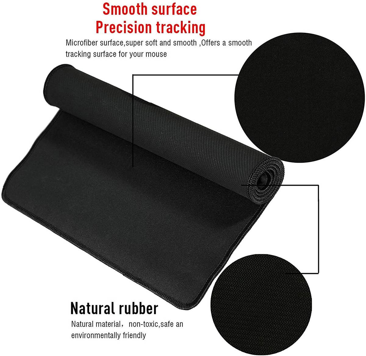 STORITE 3mm Thickness Extra Large Size (900x400mm) Speed Type Extended Gaming Desk Pad, Non Slip Base Mousepad — photo 4