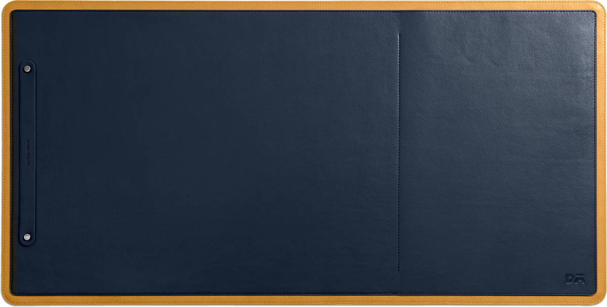 DailyObjects Leather Desktop/Laptop Desk Mat for Office/Gaming | Cable Organiser Non Slip Base Mousepad