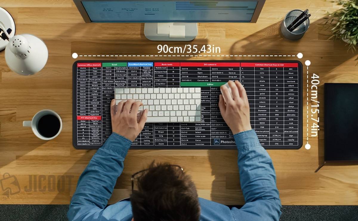 RH MALL Laptop,Computer,Desk table Mat Mousepad Software Shortcuts Mouse Keyboard Mat Non Slip Base Dual Sided Mousepad — photo 2