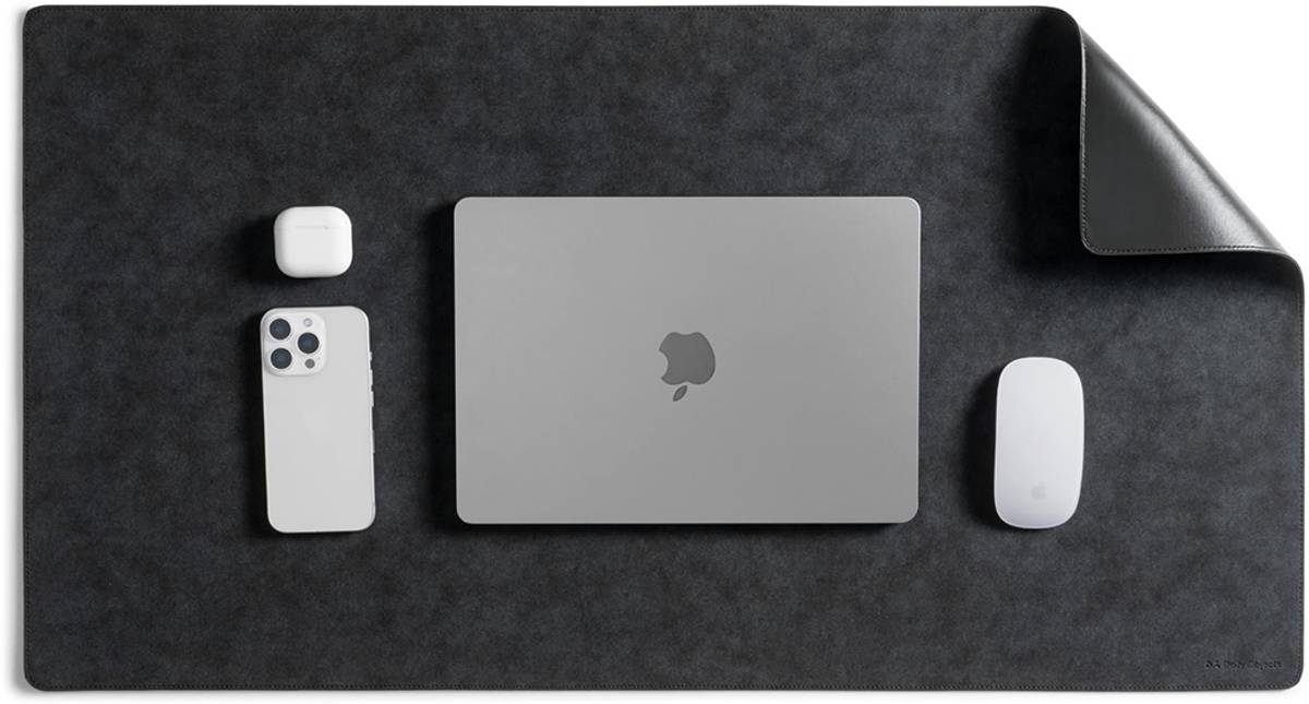 DailyObjects REVRSAL-DSK-MATT-BLK Non Slip Base Dual Sided Mousepad
