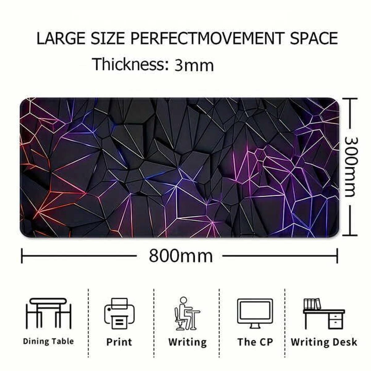 romj Gaming Mouse Pad | Large Size Desk Mat for Gamers & Office Use Non Slip Base Dual Sided Mousepad — photo 5