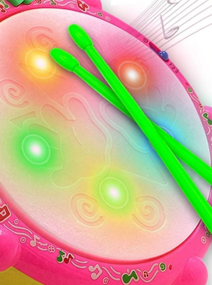 GoodsNet Flash Drum Toy with 5 Visual 3D Lights, Music, 3 Game Modes for Kids — photo 4