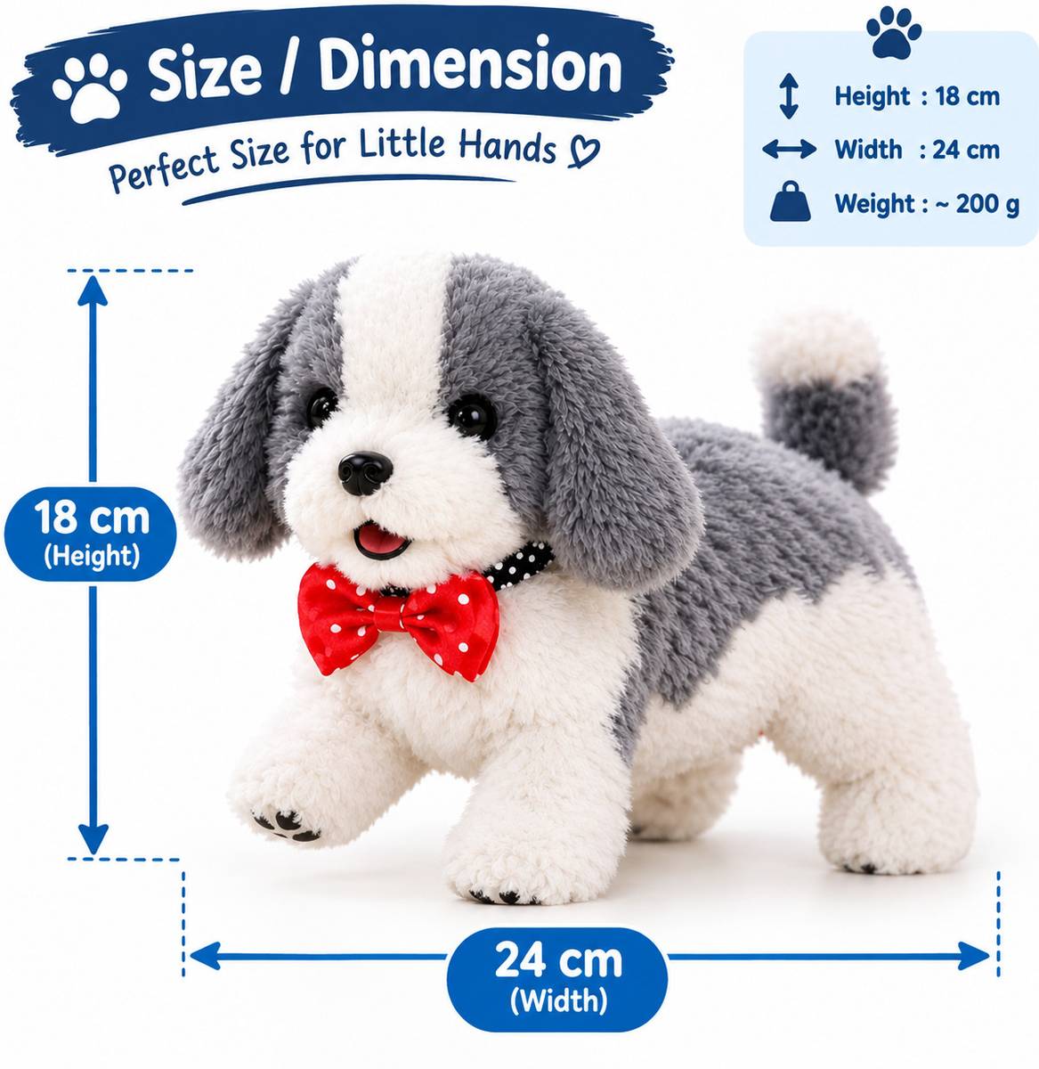 Interactive Walking & Barking Plush Puppy Toy for Kids — photo 3