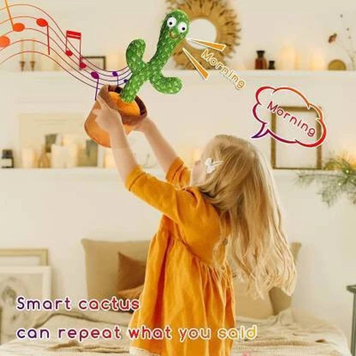abundance Cactus Toy, Sing+Repeat+Dancing+Recording+LED plant — photo 4