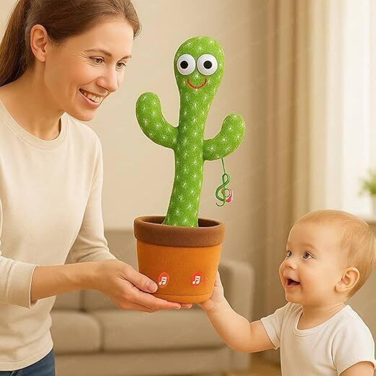 TAPUJI Dancing & Singing Cactus with Lighting, Voice Recording & Repeat Words Kids Toy — photo 2