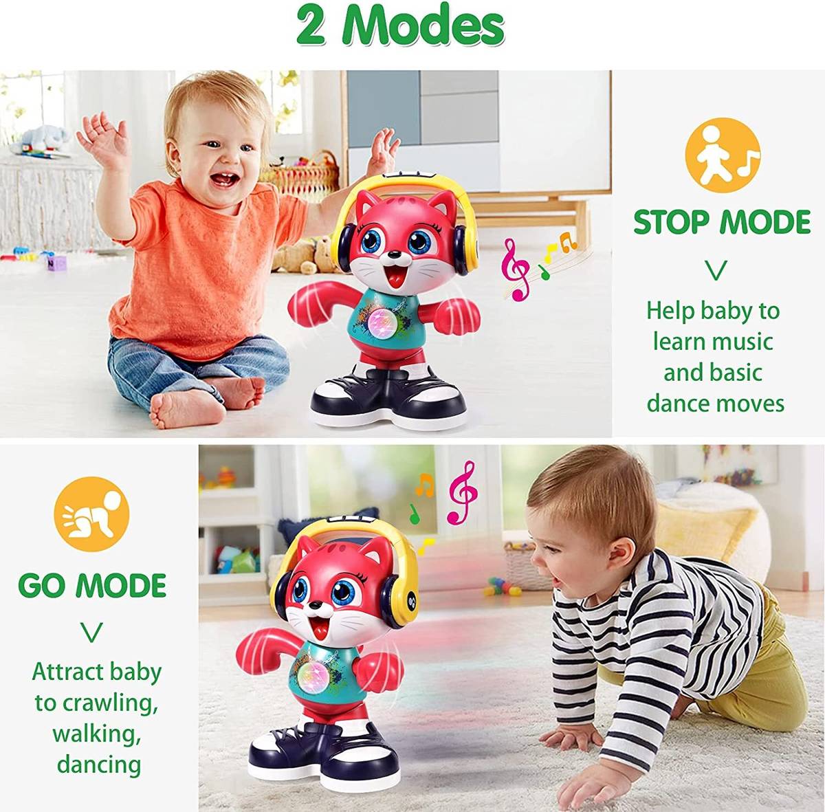 FUNABLO Baby Toys 12-18 Months Dancing Cat Toddlers Toys for 1 Year Old Boys Girls — photo 3