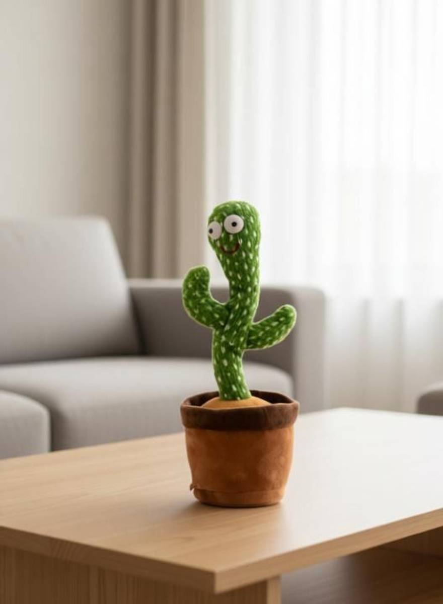 abundance Cactus Toy, Sing+Repeat+Dancing+Recording+LED plant — photo 2
