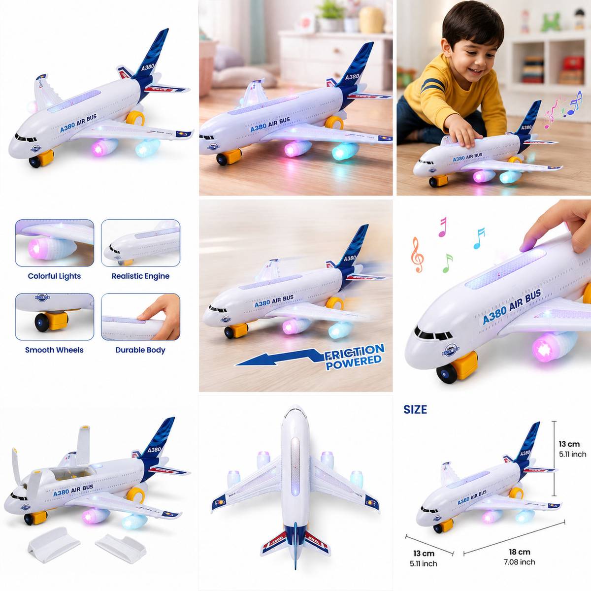 A380 Educational Airplane Toy for Kids Boys and Girls Ages 3–12 — photo 5