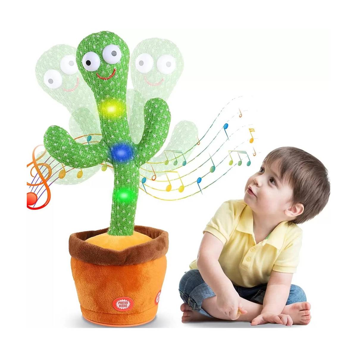Dancing Cactus Toy, Talking Repeat Singing Sunny Toy 120 Songs