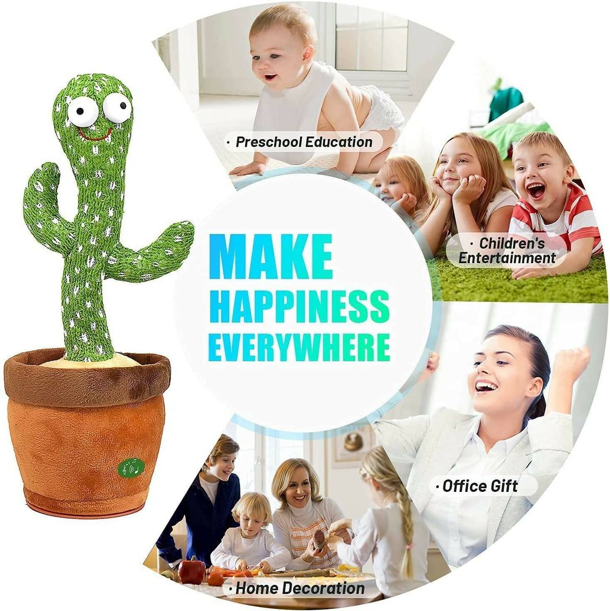 Dancing Cactus Toy, Talking Repeat Singing Sunny Toy 120 Songs — photo 3