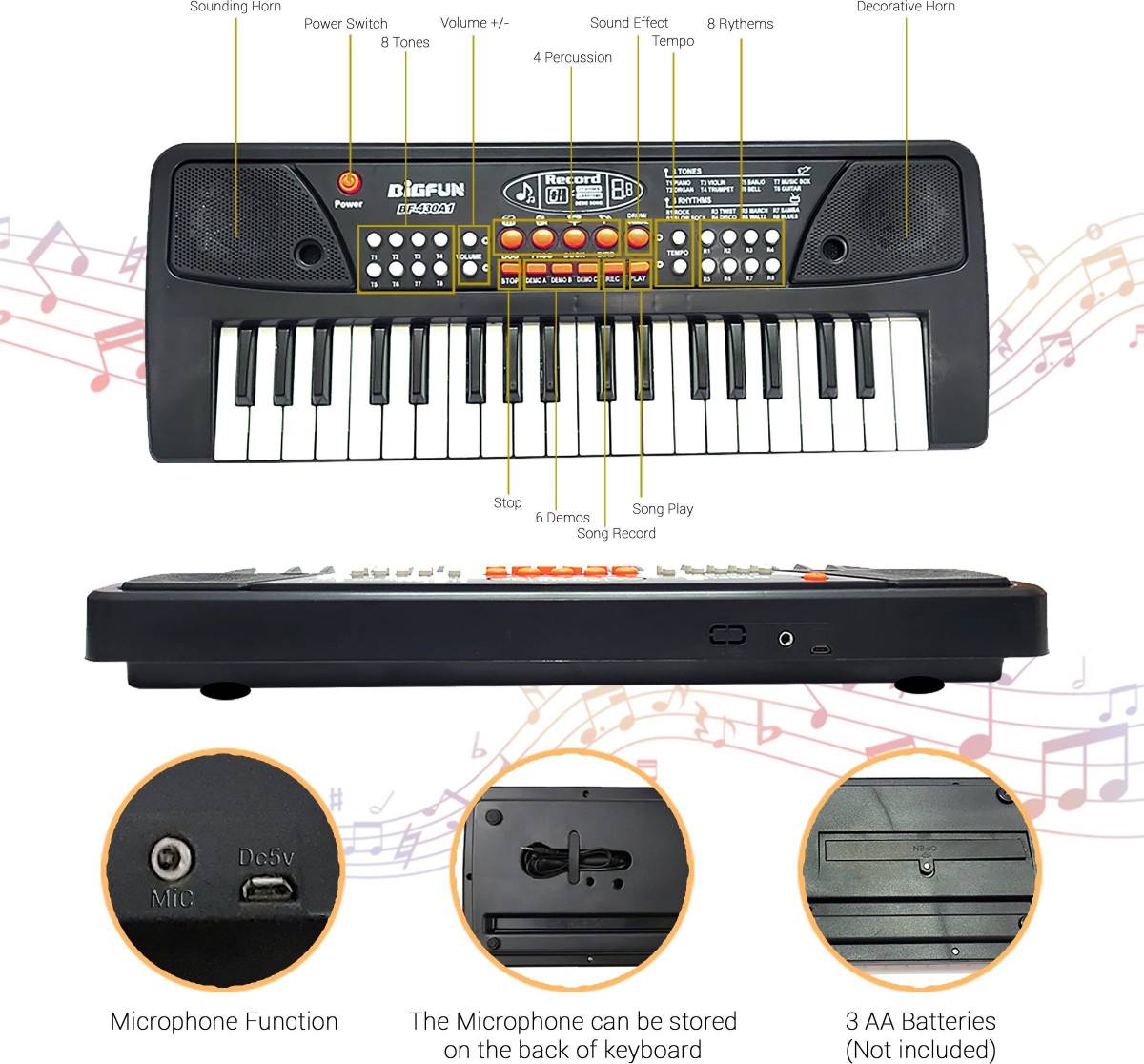 Piano Keyboard Toy – Musical Toy for Kids 3,5,6,7,8 Years Boys & Girls — photo 3