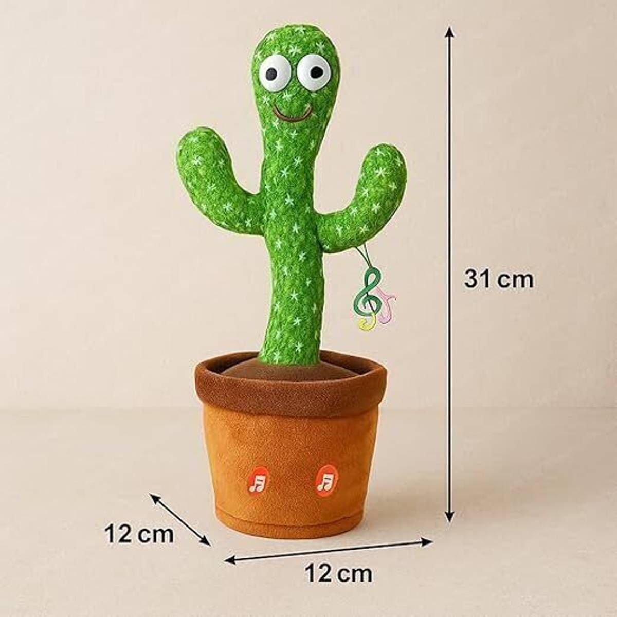 TAPUJI Dancing & Singing Cactus with Lighting, Voice Recording & Repeat Words Kids Toy — photo 3