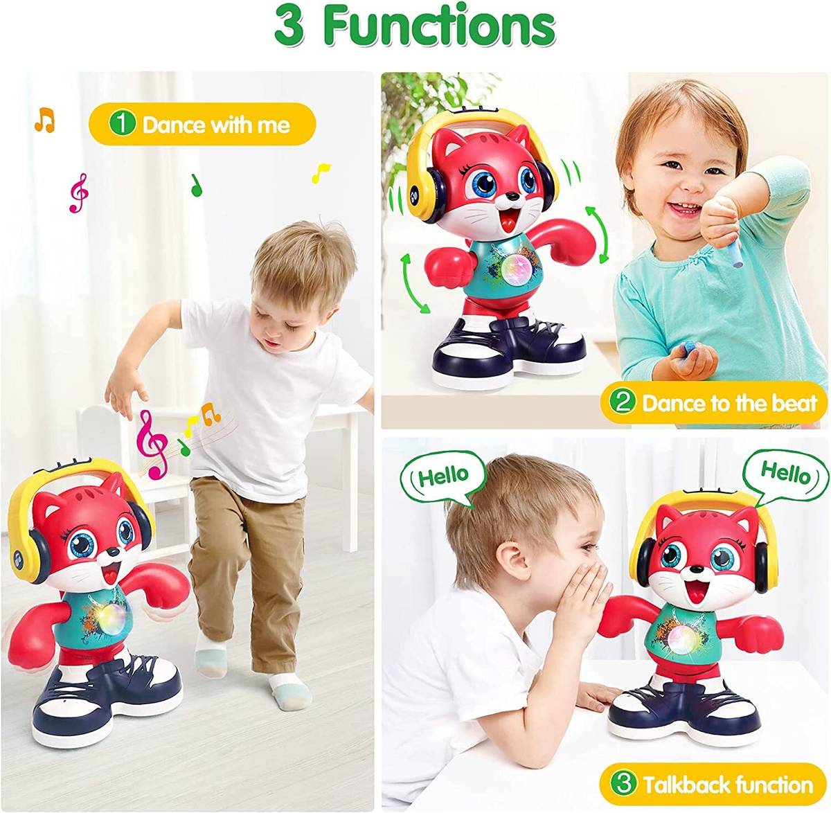 FUNABLO Baby Toys 12-18 Months Dancing Cat Toddlers Toys for 1 Year Old Boys Girls — photo 2