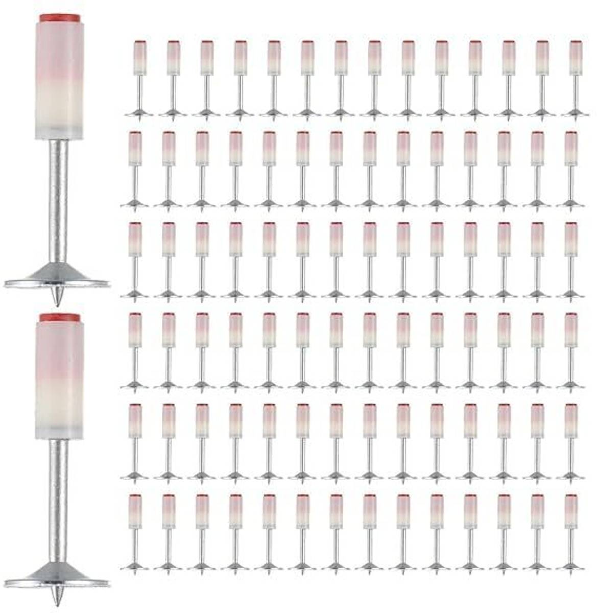 JiyanEcommerce Manual Nail Gun – Wall Fixing 7.3mm Cordless Nailer Round Head Steel Nails 7.3mm 200PCS Cordless Nailer