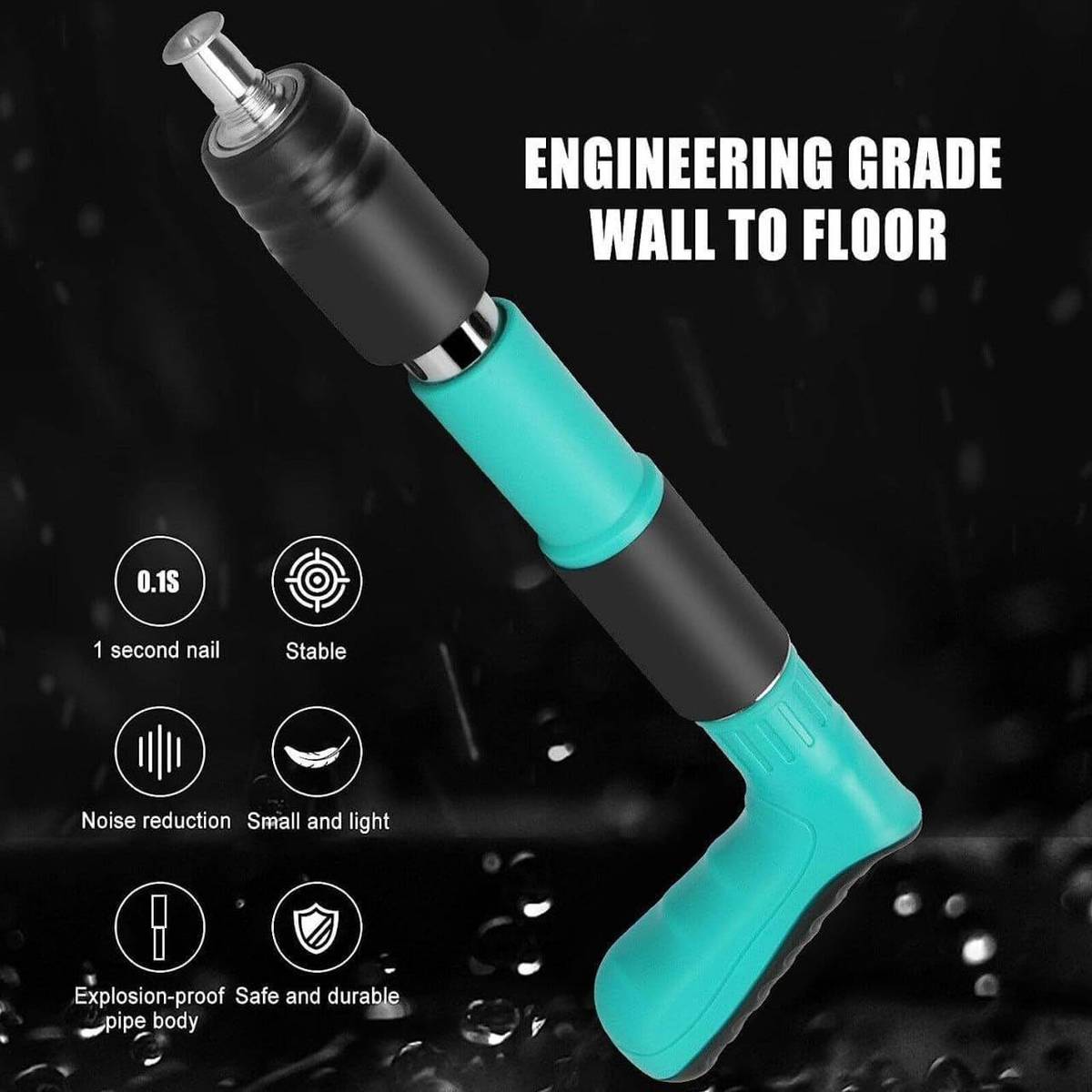 dasndas Portable Mini Fixer Furniture Pressure Cordless Nail Gun Pneumatic Nailer Multipurpose Manual Steel Nail Gun with 16 Nails for Cement Wall, Metal Pneumatic, Cordless  Nailer — photo 3