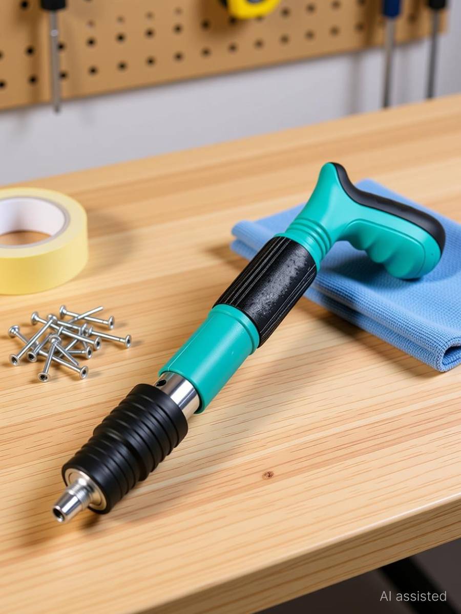 dasndas Portable Mini Fixer Furniture Pressure Cordless Nail Gun Pneumatic Nailer Multipurpose Manual Steel Nail Gun with 16 Nails for Cement Wall, Metal Pneumatic, Cordless  Nailer — photo 2
