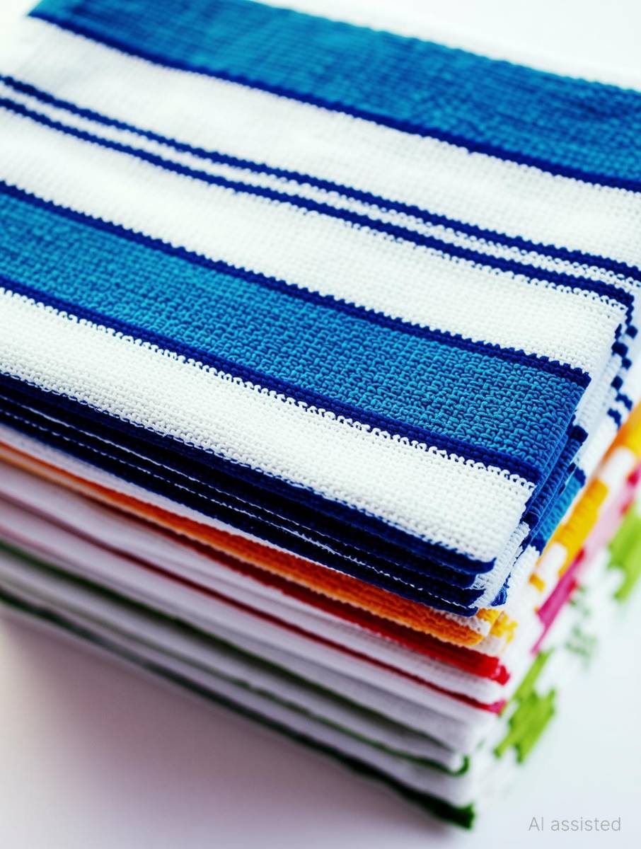 Ayus Cotton Kitchen Towel | Fridge Table Kitchen Platform Cleaning Towel Set of 10 Multicolor Cloth Napkins — photo 3