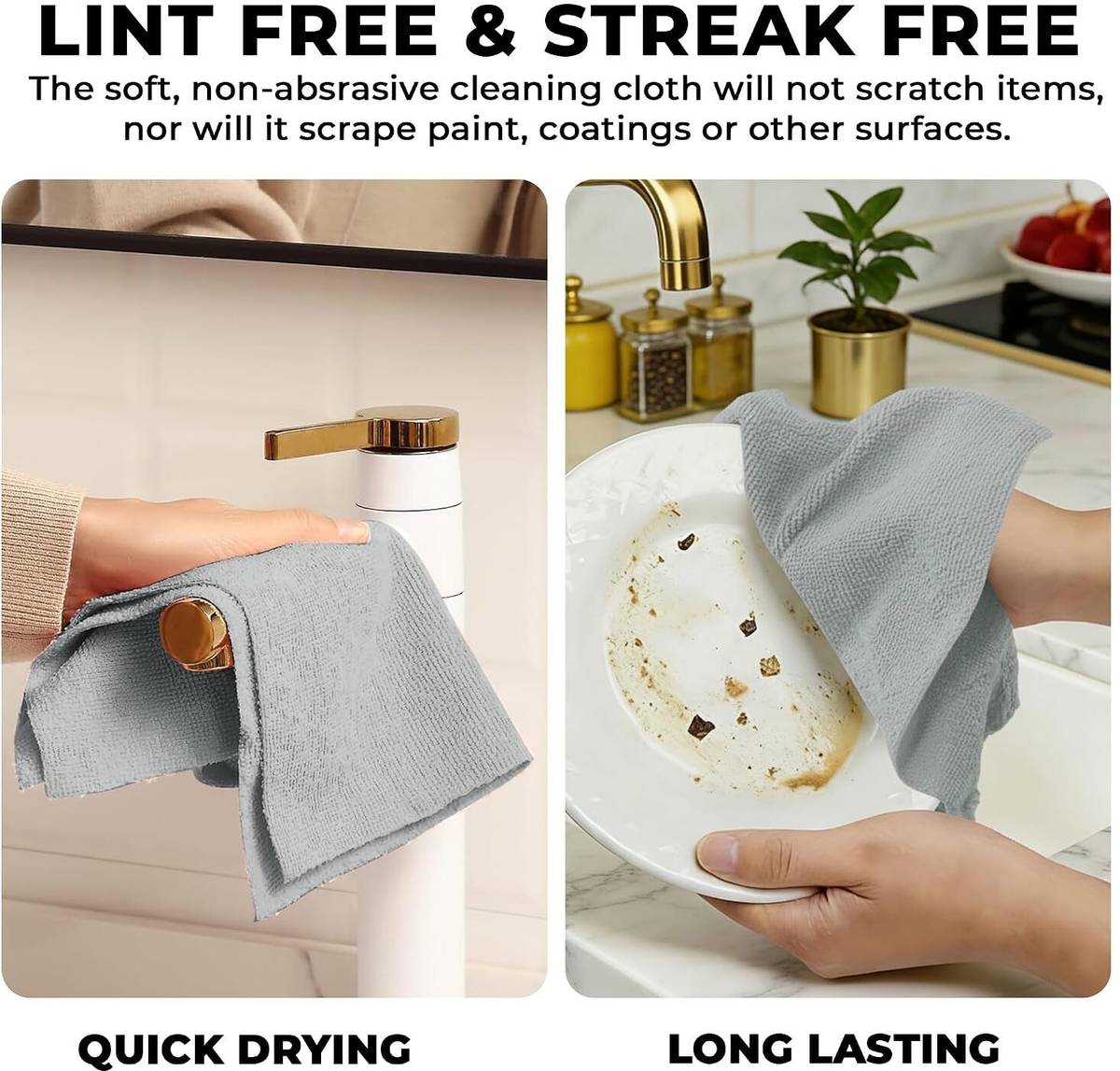 Flipkart SmartBuy Microfiber Cleaning Cloth Roll 20 Sheets Grey Cloth Napkins — photo 3