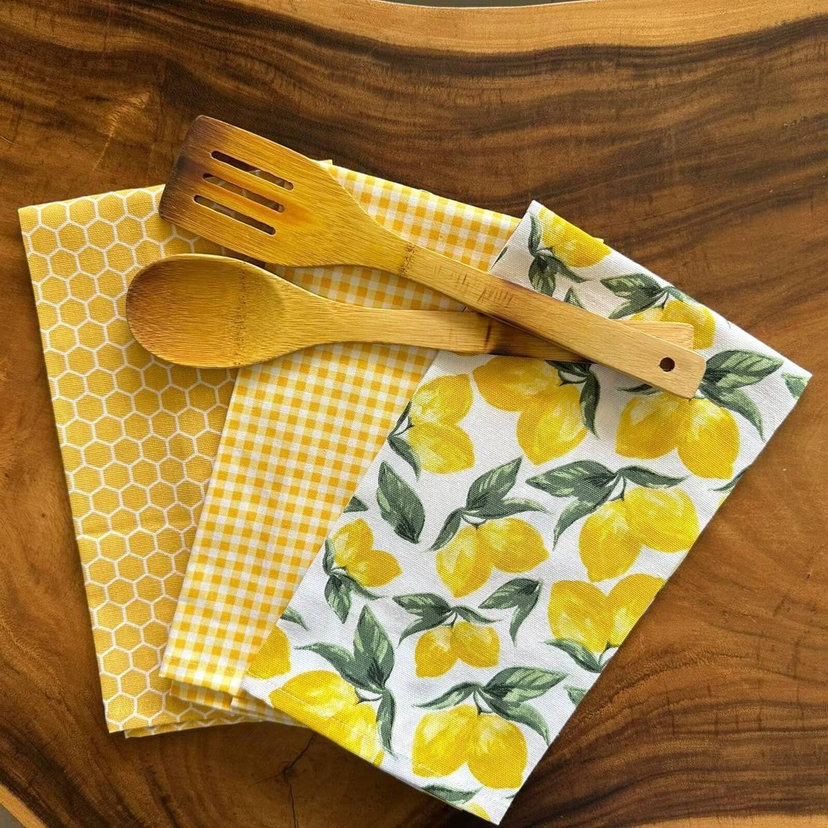 Cotton (40*60cm) Kitchen Napkins | Dish Towels for Cleaning, Drying, Wiping Yellow Cloth Napkins