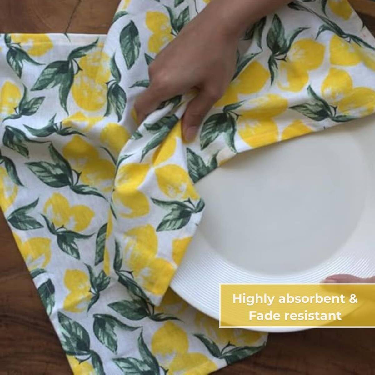Cotton (40*60cm) Kitchen Napkins | Dish Towels for Cleaning, Drying, Wiping Yellow Cloth Napkins — photo 3