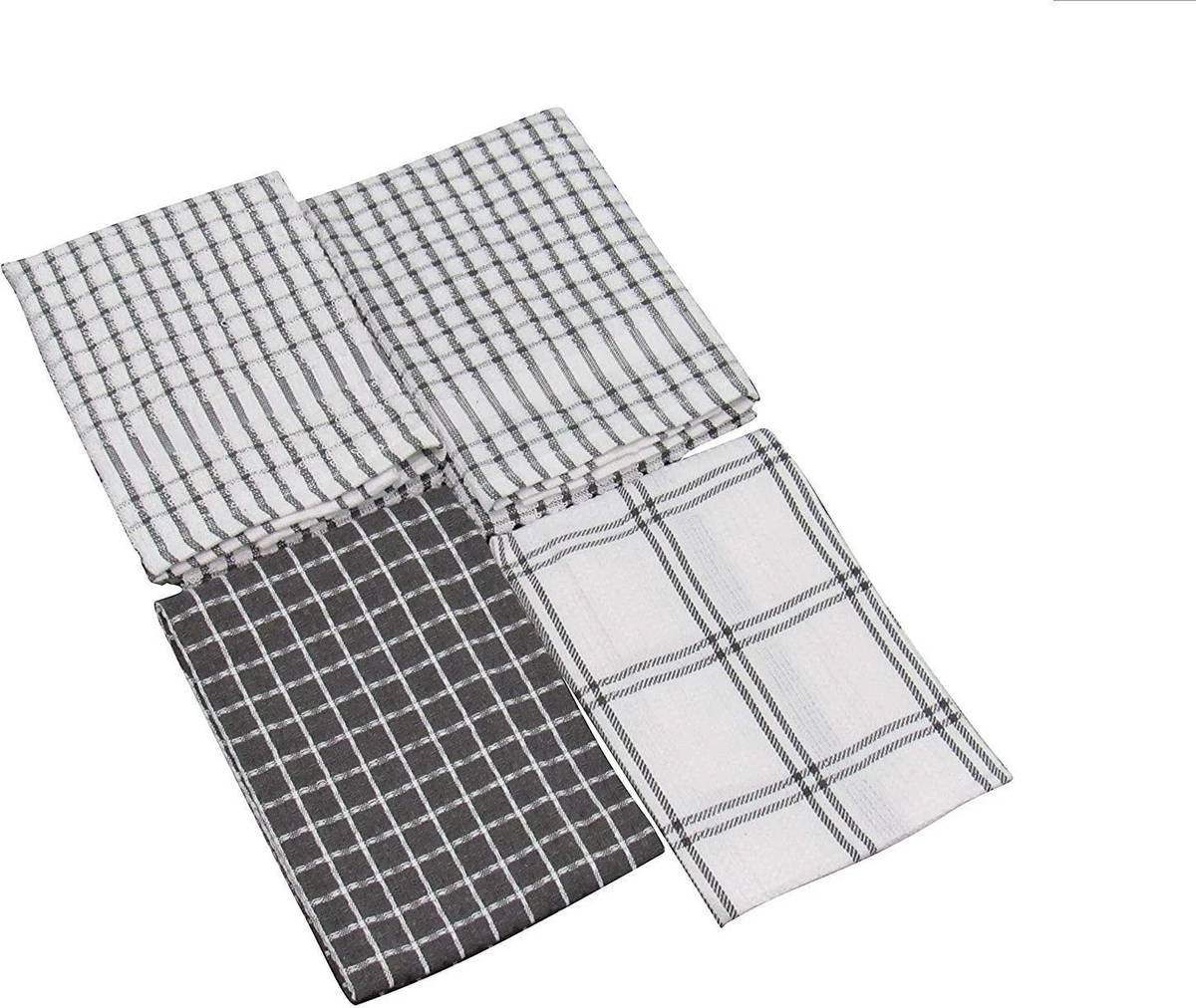 Cotton Kitchen Cleaning Towel (Set of 4 Pcs, Grey) Grey Cloth Napkins — photo 3