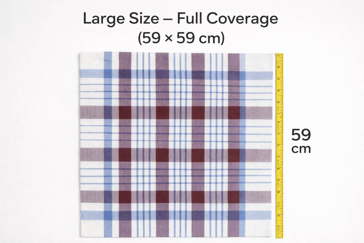 UNIVERSAL GOODS Cotton Kitchen Towels Pack of 6 | 59x59 cm | Checked Dish Cloths 3-Different-colors Cloth Napkins — photo 4