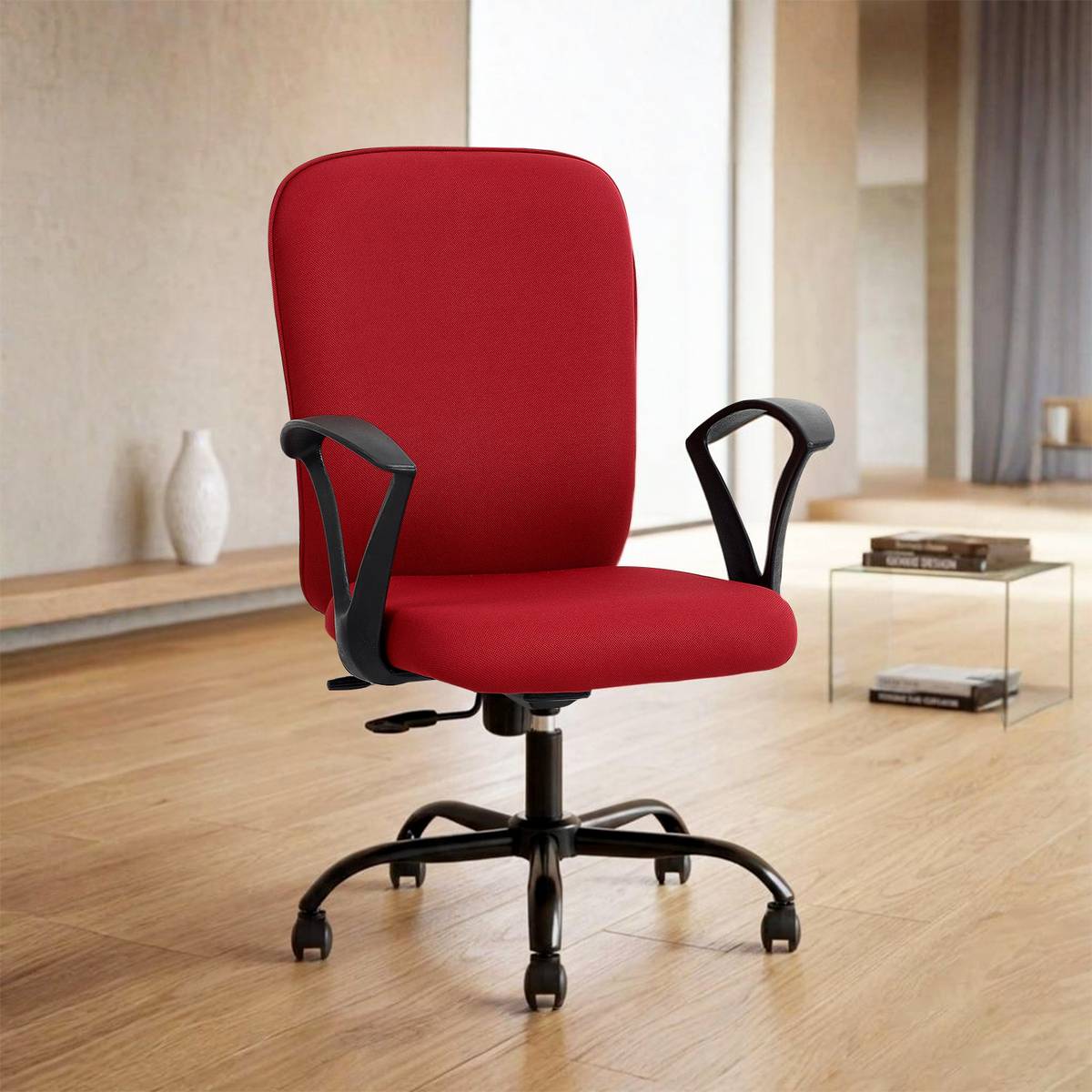IAFA Mavro Mid Back Ergonomic Office Chair with Heavy Duty Metal Base Fabric Office Arm Chair