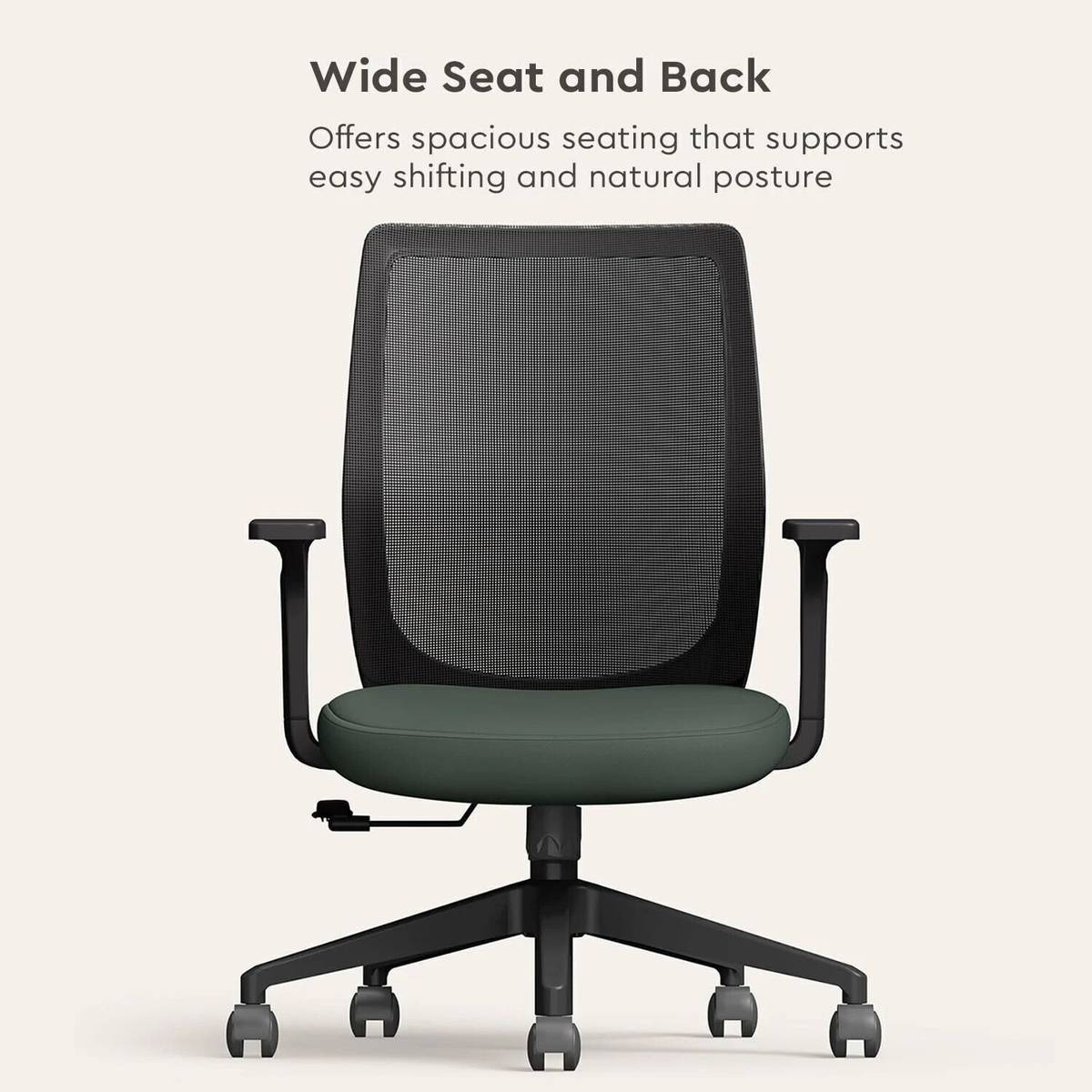 Curv Wide Back Fabric Office Arm Chair — photo 4