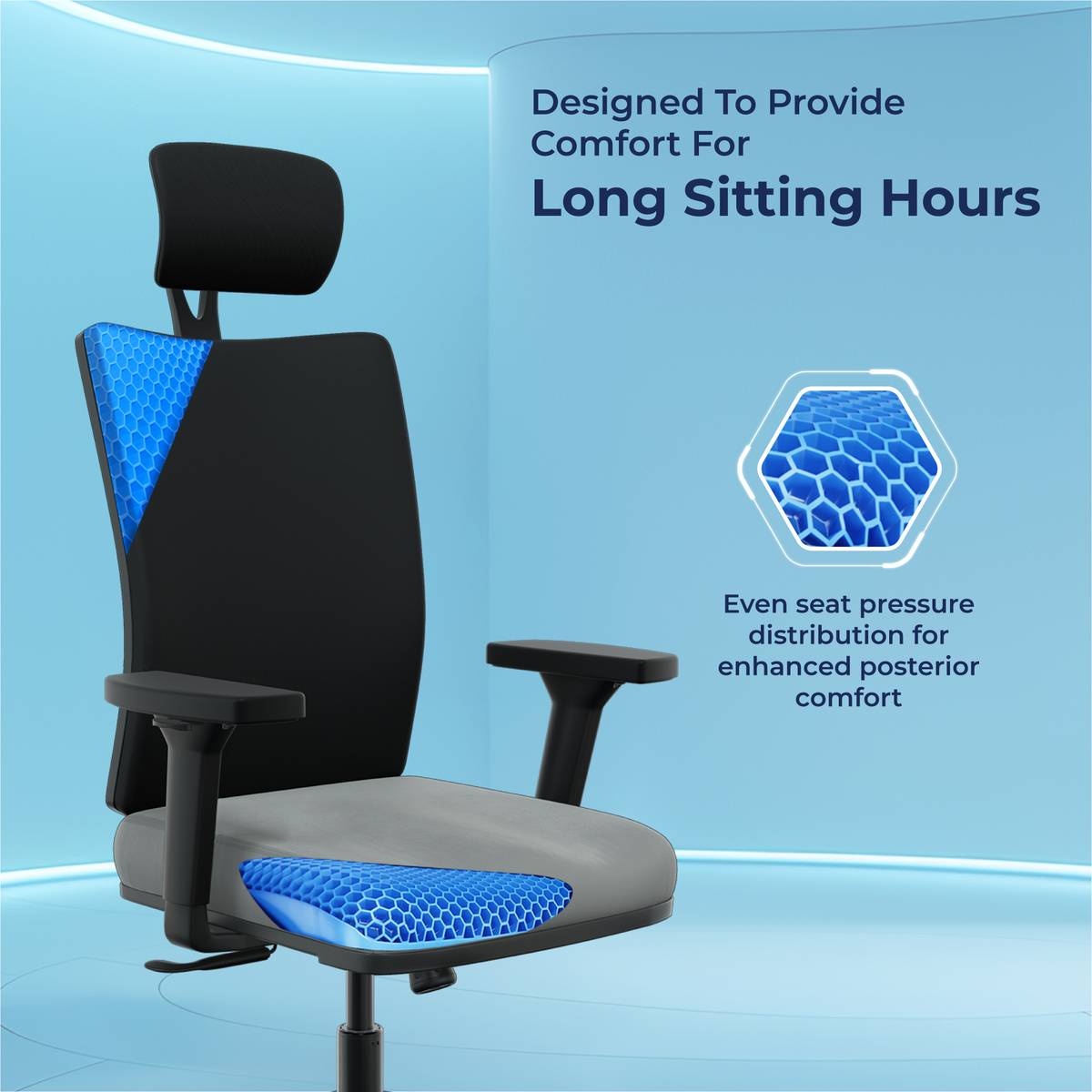 The Sleep Company Onyx SmartGRID Premium Orthopedic High-Back Desk Chair for Office & Home Nylon Office Executive Chair — photo 2