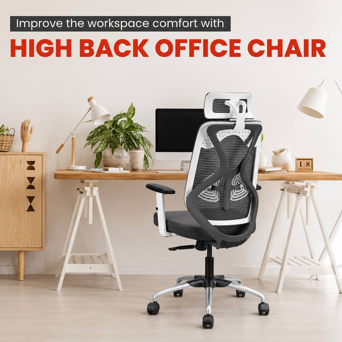 IAFA Ergolux High Back Ergonomic Office Chair with Heavy Duty Metal Base Mesh Office Adjustable Arm Chair — photo 5