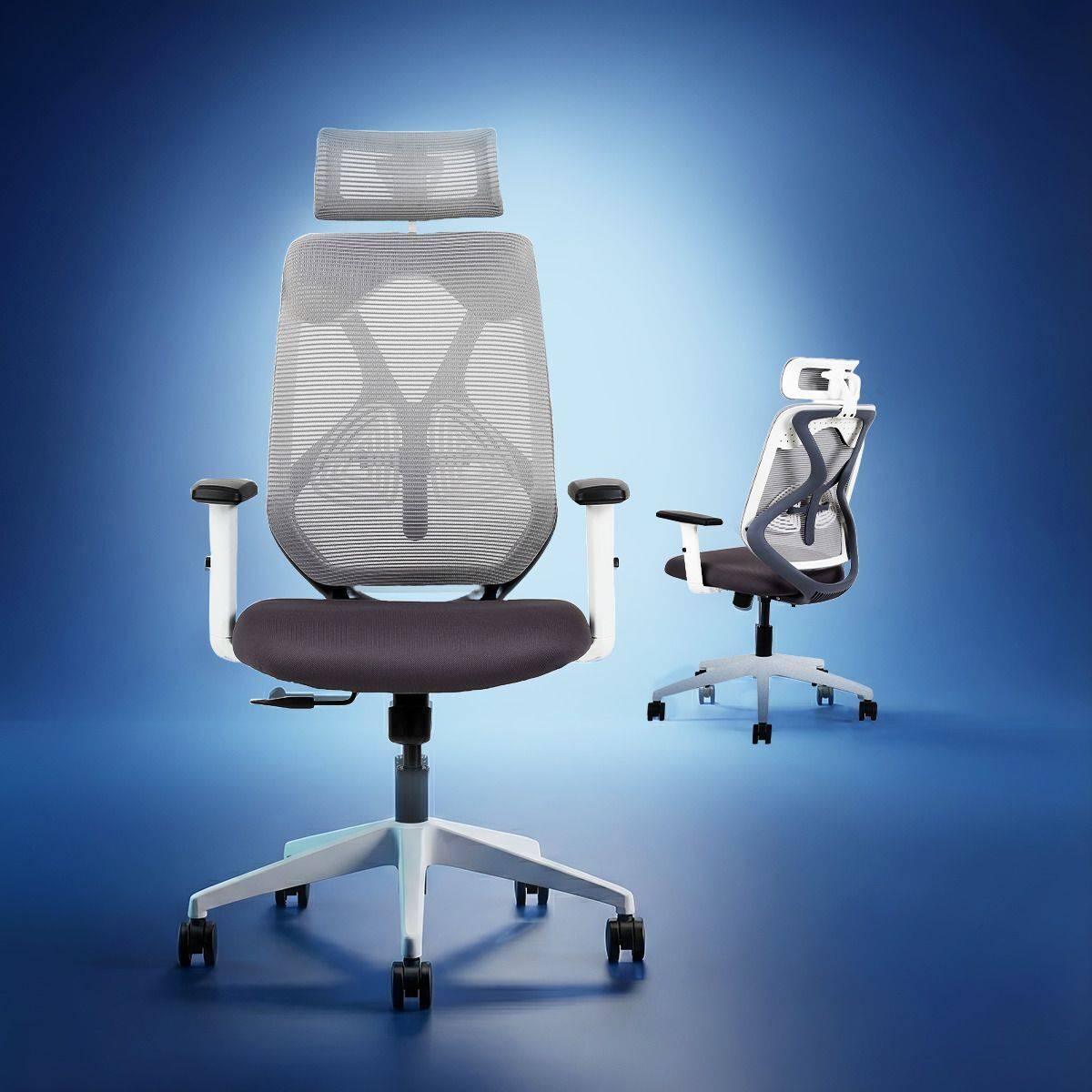 IAFA Ergolux High Back Ergonomic Office Chair With Nylon Base Mesh Office Adjustable Arm Chair — photo 5