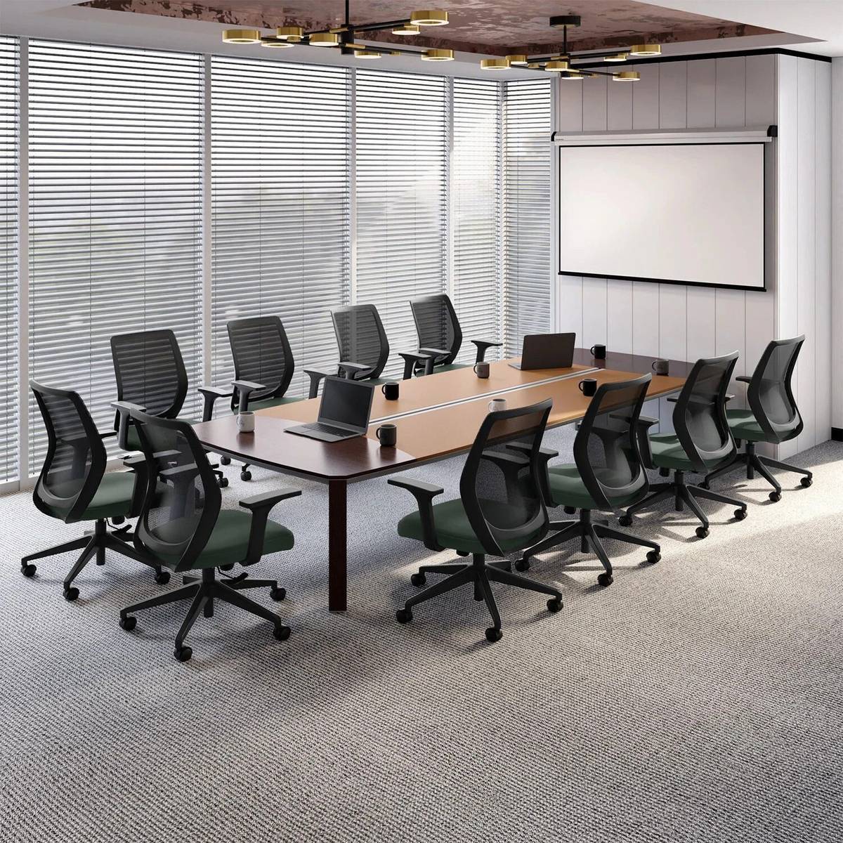 Curv Wide Back Fabric Office Arm Chair
