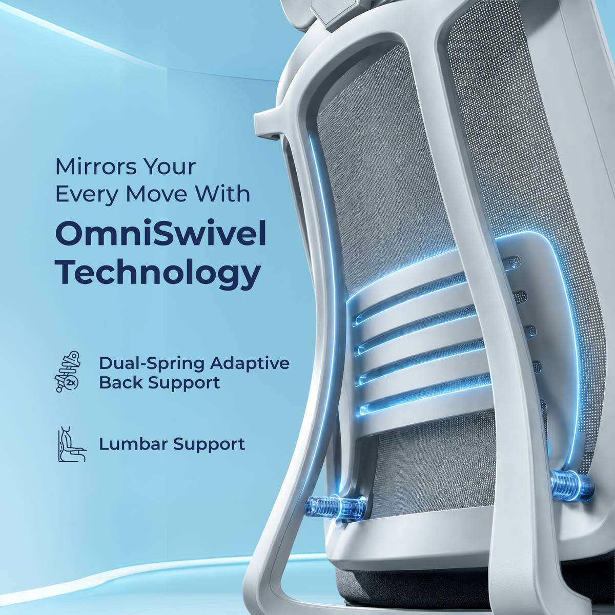 SwivL Ergonomic Chair | SmartGRID Seat | Adjustable Armrest 135°Recline Mesh Office Executive Chair — photo 2