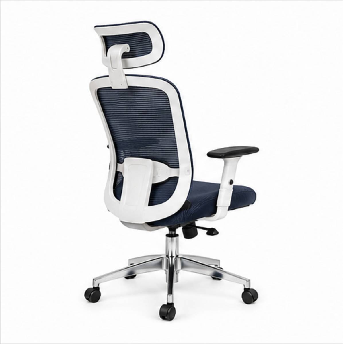Home & Office Mesh Chair with Fixed Handles - Comfortable Desk Chair Full-Grain Leather Office Adjustable Arm Chair — photo 4