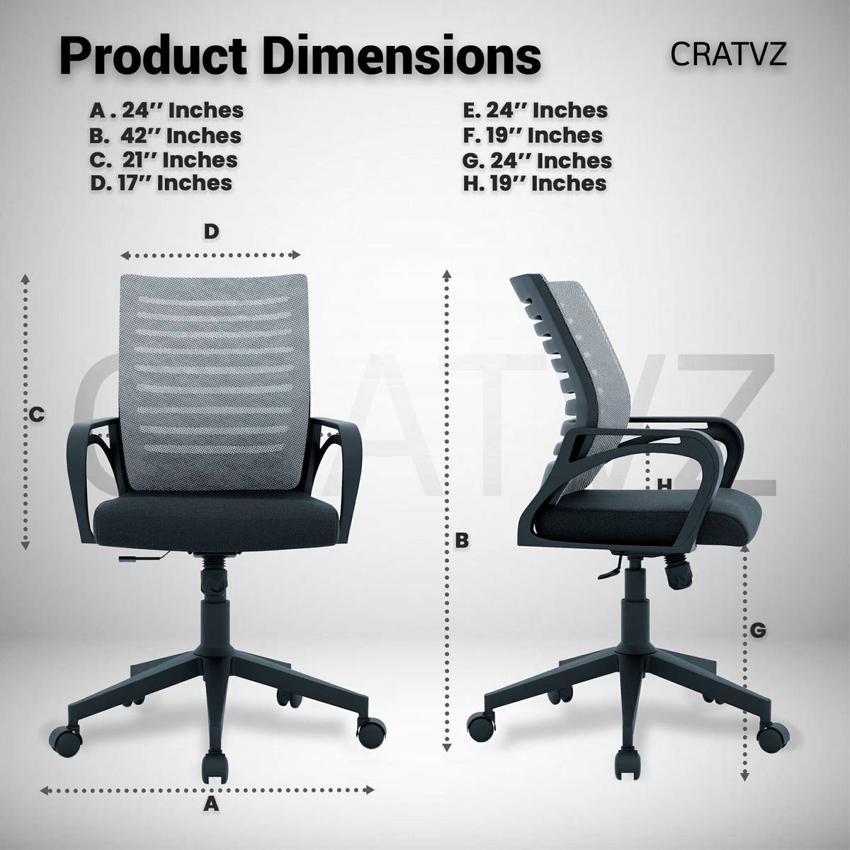 Oaker Ergonomic Chair with 3 Years Warranty, Home Desk Office Chair Fabric Office Arm Chair — photo 5