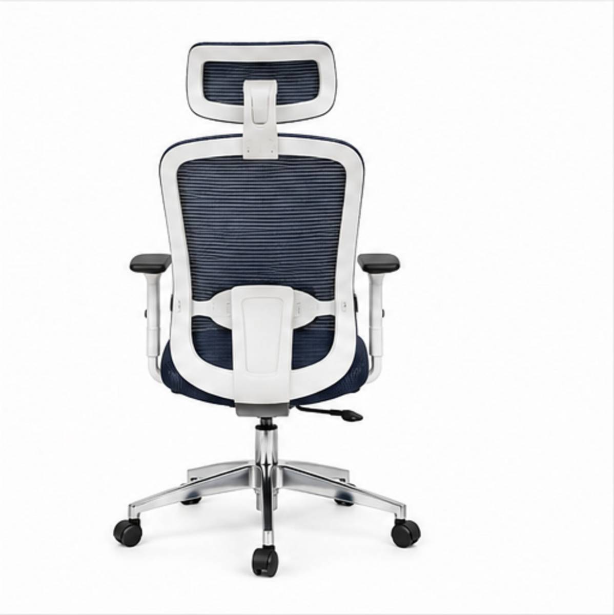 Home & Office Mesh Chair with Fixed Handles - Comfortable Desk Chair Full-Grain Leather Office Adjustable Arm Chair — photo 5