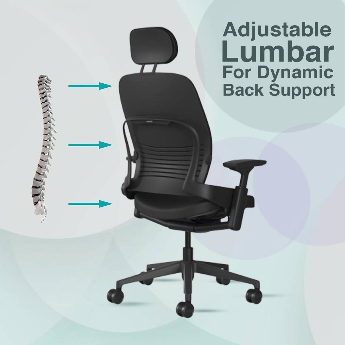 Steelcase Steelcase leap chair without headrest Leather Office Conference Chair — photo 3